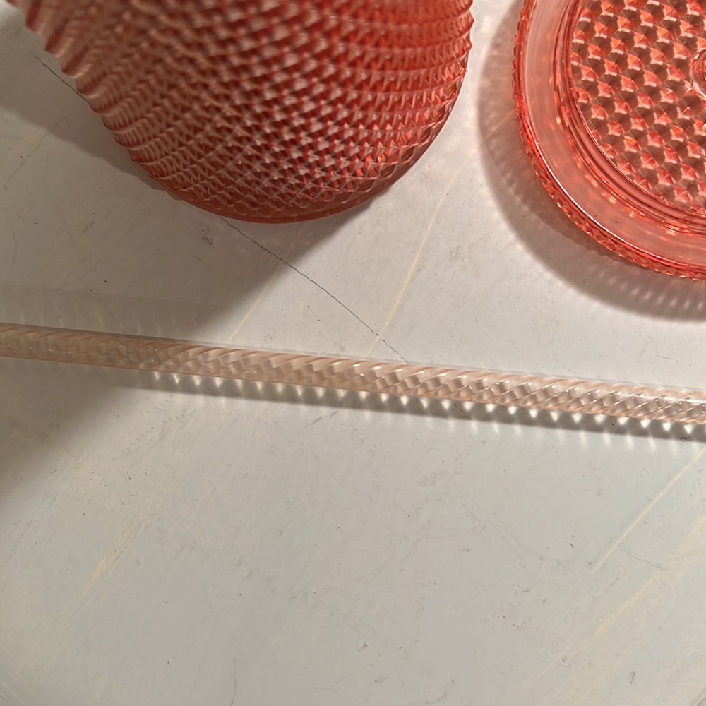 Starbucks Studded Pink / Light Orange 24 oz cold cup - Picture 5 of 5